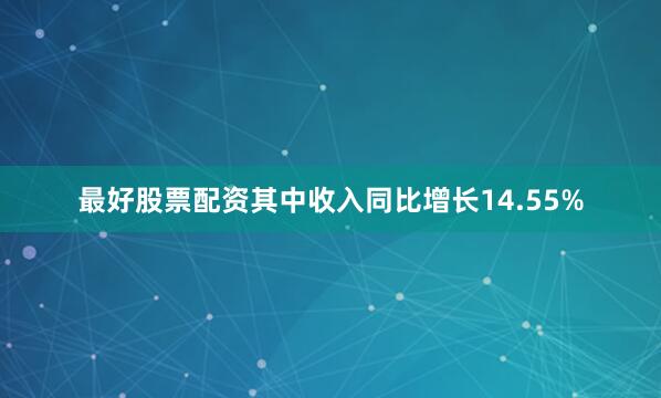 最好股票配资其中收入同比增长14.55%