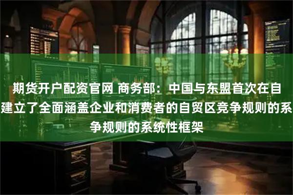 期货开户配资官网 商务部：中国与东盟首次在自贸协定中建立了全面涵盖企业和消费者的自贸区竞争规则的系统性框架