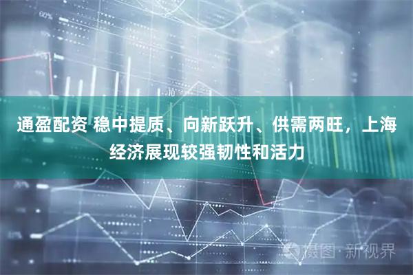 通盈配资 稳中提质、向新跃升、供需两旺，上海经济展现较强韧性和活力
